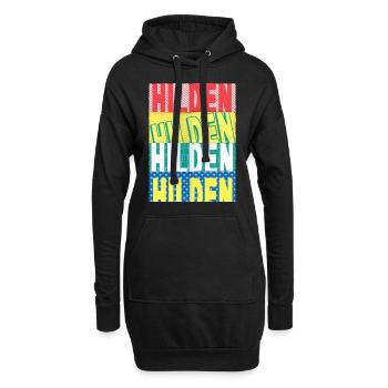Hilden Deutschland Stadt Schrift Skyline - Hoodie-Kleid - Schwarz - Vorne
