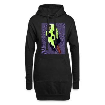 Halloween Cadeau Sorcière Crème Glacée Killer Horreur - Sweat-shirt à capuche long Femme - noir - Devant