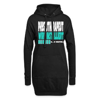 Physiotherapeut wird installiert - Hoodie-Kleid - Schwarz - Vorne