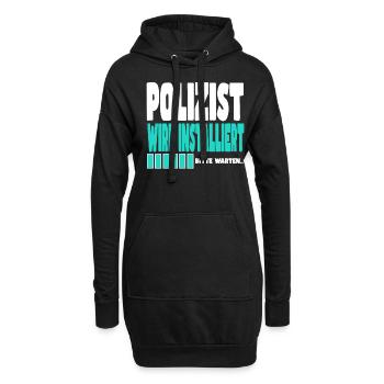 Polizist wird installiert - Hoodie-Kleid - Schwarz - Vorne