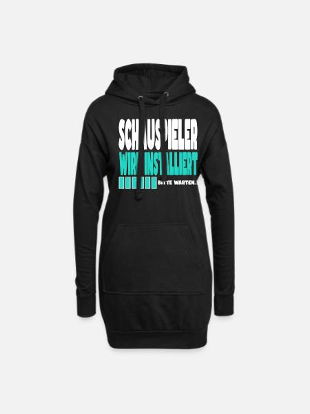 Schauspieler wird installiert - Hoodie-Kleid - Schwarz