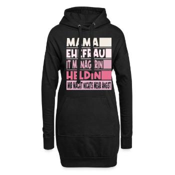 It Managerin Mama Ehefrau Heldin - Hoodie-Kleid - Schwarz - Vorne