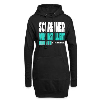 Schreiner wird installiert - Hoodie-Kleid - Schwarz - Vorne