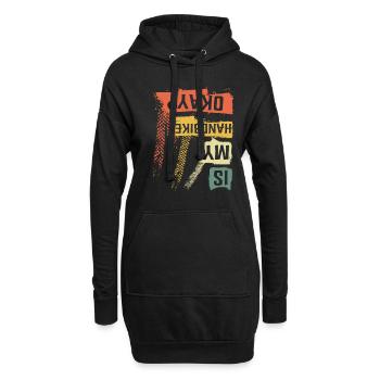 Est mon vélo à main Okey vélo en fauteuil roulant - Sweat-shirt à capuche long Femme - noir - Devant