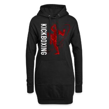 Kickboxer Arts Martiaux Kickboxing Kickboxen - Sweat-shirt à capuche long Femme - noir - Devant