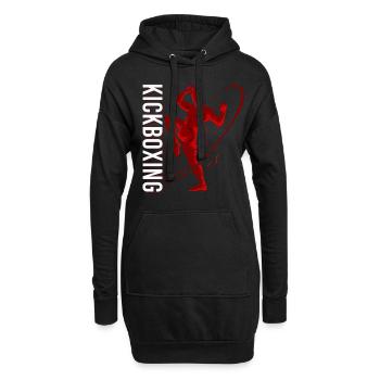 Kickboxer Martial Arts Kickboxing Kickboxen - Hoodie-Kleid - Schwarz - Vorne
