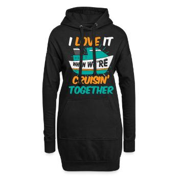 J’adore quand nous étions en croisade ensemble - Sweat-shirt à capuche long Femme - noir - Devant