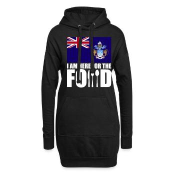 Tristan Da Cunha urlaub reise souvenir - Hoodie-Kleid - Schwarz - Vorne