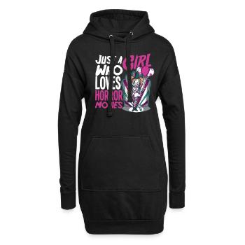 Horror Filme Mädchen Frauen - Hoodie-Kleid - Schwarz - Vorne