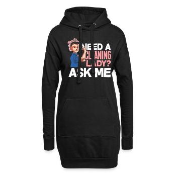 Haushälterin Reinigungskraft - Hoodie-Kleid - Schwarz - Vorne