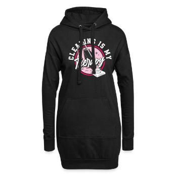 Thérapie de femme de ménage - Sweat-shirt à capuche long Femme - noir - Devant