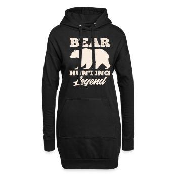 Légende du chasseur d’ours - Sweat-shirt à capuche long Femme - noir - Devant