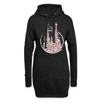 Carnaval de la cathédrale de Cologne Carnaval Kölsch Kölle Cologne - Sweat-shirt à capuche long Femme - noir - Devant