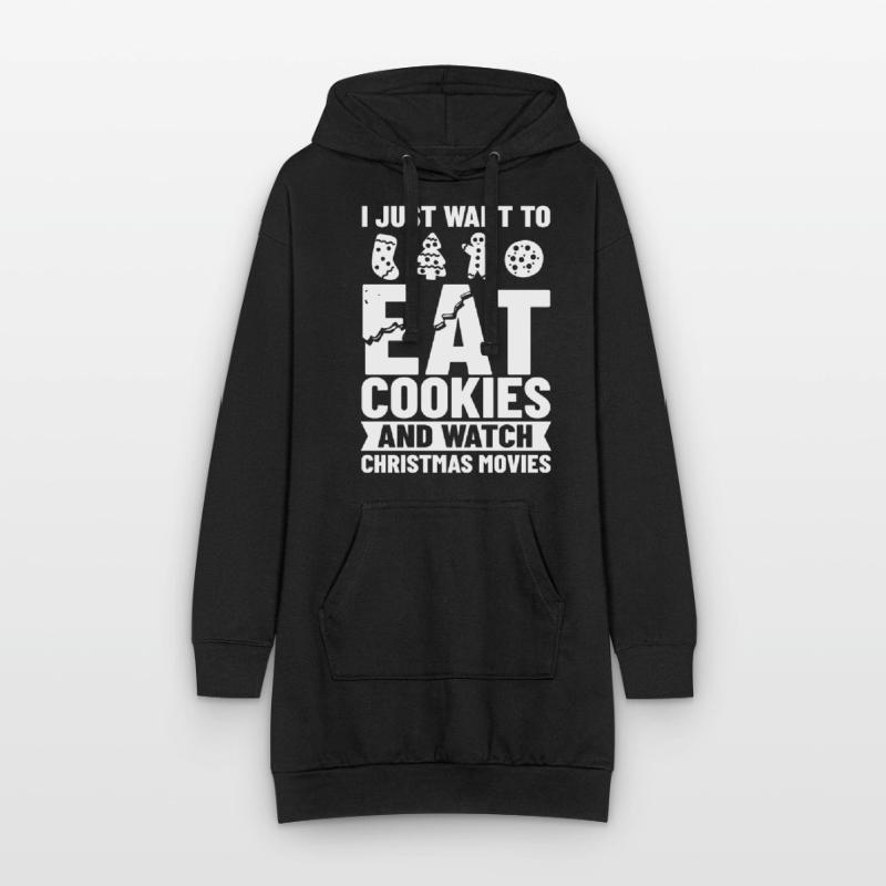 Biscuits de Noël Biscuits Cuisson Biscuits de Noël Sweat-shirt à capuche long Femme