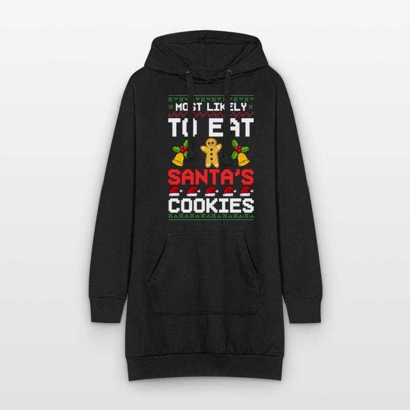 Biscuits de Noël Biscuits Cuisson Biscuits de Noël Sweat-shirt à capuche long Femme