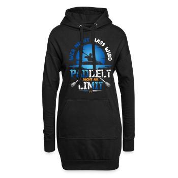 Kanu Kajak Paddeln - Hoodie-Kleid - Schwarz - Vorne