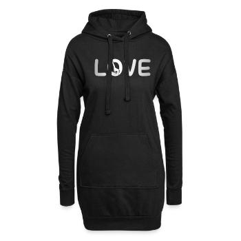 Amour de la girafe - Sweat-shirt à capuche long Femme - noir - Devant