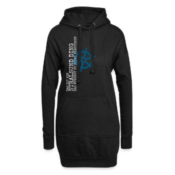 Stralsund lustiger Spruch Stralsunder - Hoodie-Kleid - Schwarz - Vorne