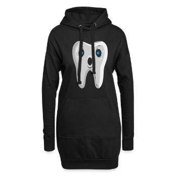 Wondering Dentists Tooth Ghost Halloween - Hoodie-Kleid - Schwarz - Vorne
