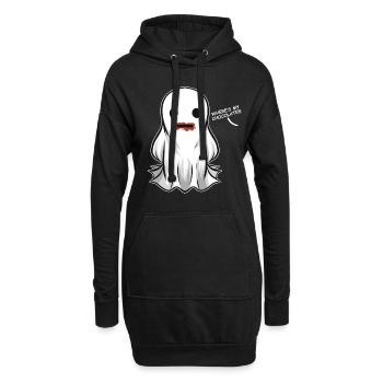 Ghost a mangé le chocolat Où est mon chocolat - Sweat-shirt à capuche long Femme - noir - Devant