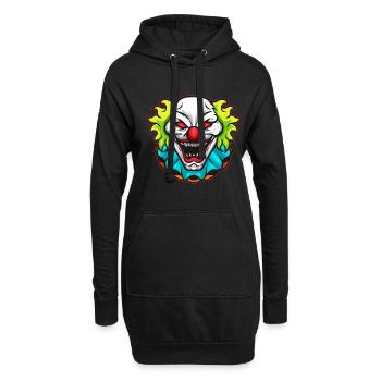 Visage de clown d’horreur Halloween - Sweat-shirt à capuche long Femme - noir - Devant