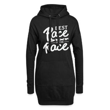 Husky-Schlittenfahren Best Pace - Hoodie-Kleid - Schwarz - Vorne