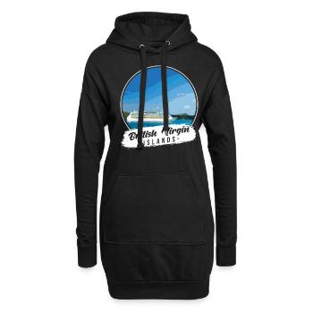 Souvenir des îles Vierges britanniques - Sweat-shirt à capuche long Femme - noir - Devant