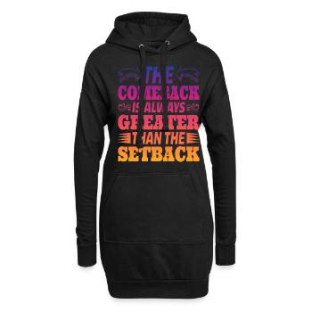 Le retour est toujours plus grand que le revers - Sweat-shirt à capuche long Femme - noir - Devant
