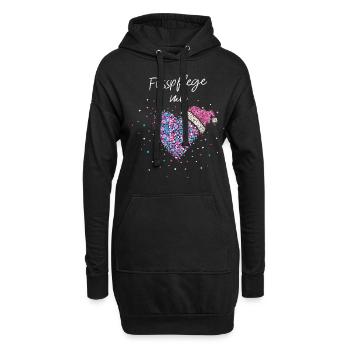 Fußpflege mit Herz Podologin Weihnachtsfeier - Hoodie-Kleid - Schwarz - Vorne