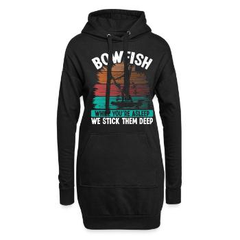 Pêche à l’arc Pendant que vous dormez, nous les collons profondément - Sweat-shirt à capuche long Femme - noir - Devant