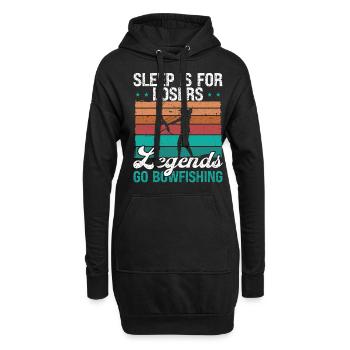Bowfisher Sleep is for Losers Airboat Bowfishing - Hoodie Dress - black - Front