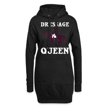 Dressage Équitation Équitation Dressage - Sweat-shirt à capuche long Femme - noir - Devant