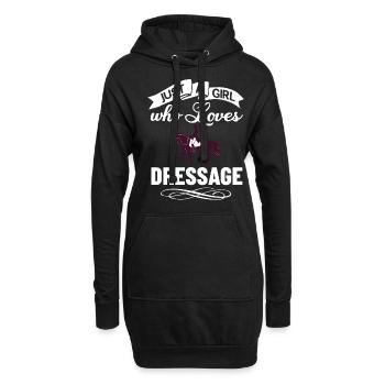 Dressage Équitation Équitation Dressage - Sweat-shirt à capuche long Femme - noir - Devant
