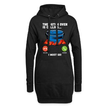Dutch Oven ruft ich muss los Dopfen Outdoor - Hoodie-Kleid - Schwarz - Vorne