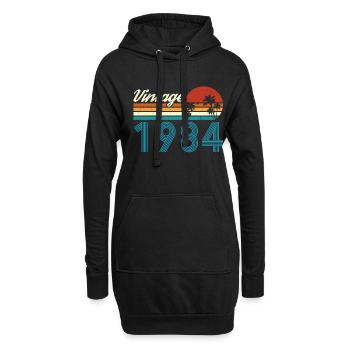Vintage 1984 Vintage Geburtstag Retro Vintage - Hoodie-Kleid - Schwarz - Vorne