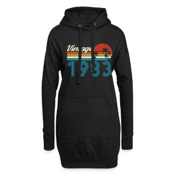 Vintage 1983 Vintage Geburtstag Retro Vintage - Hoodie-Kleid - Schwarz - Vorne