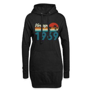 Vintage 1969 Vintage Geburtstag Retro Vintage - Hoodie-Kleid - Schwarz - Vorne