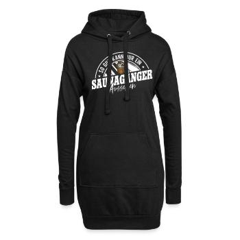 Sauna - Hoodie-Kleid - Schwarz - Vorne