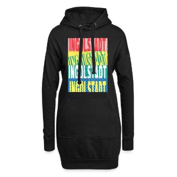 Ingolstadt Deutschland Stadt Schrift Skyline - Hoodie-Kleid - Schwarz - Vorne
