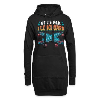 You Go I Longboard Drôle de Longboard - Sweat-shirt à capuche long Femme - noir - Devant