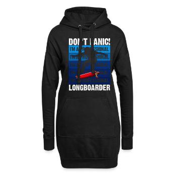Lonagboarding Je suis un longboarder - Sweat-shirt à capuche long Femme - noir - Devant