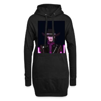 Goth Synthwave Outrun Goth Cowboy - Sweat-shirt à capuche long Femme - noir - Devant