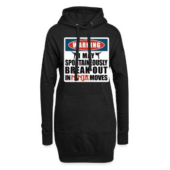 Karate Black Belt Gi Uniform - Hoodie-Kleid - Schwarz - Vorne