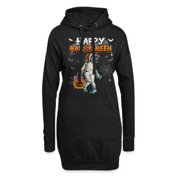 Halloween Mädchen Mumie - Hoodie-Kleid - Schwarz - Vorne