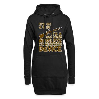 C’est un appareil de communication sans fil haute vitesse - Sweat-shirt à capuche long Femme - noir - Devant