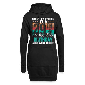 29 Year Old Hiker Cancel go Hiking 29 Birthday - Hoodie-Kleid - Schwarz - Vorne