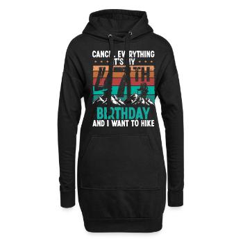 47 Year Old Hiker Cancel go Hiking 47 Birthday - Hoodie-Kleid - Schwarz - Vorne