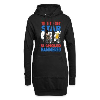 Amérique États-Unis Américain Américain - Sweat-shirt à capuche long Femme - noir - Devant