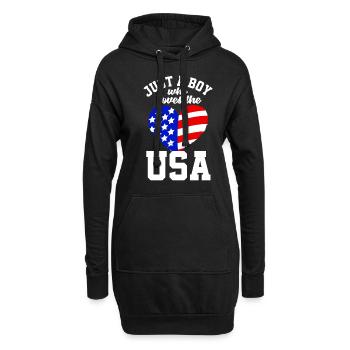 Amérique États-Unis Américain Américain - Sweat-shirt à capuche long Femme - noir - Devant