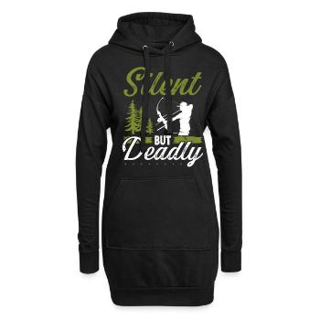 Bowfishing Fisherman Bow Hunter Archer Bowfisher - Hoodie-Kleid - Schwarz - Vorne